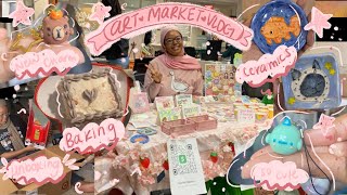 studio vlog 11 ♡ art market prep, baking, unboxing ✨