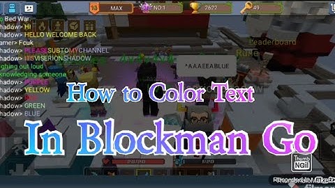 How to Color Text in Blockman Go [1.29.3 Version]