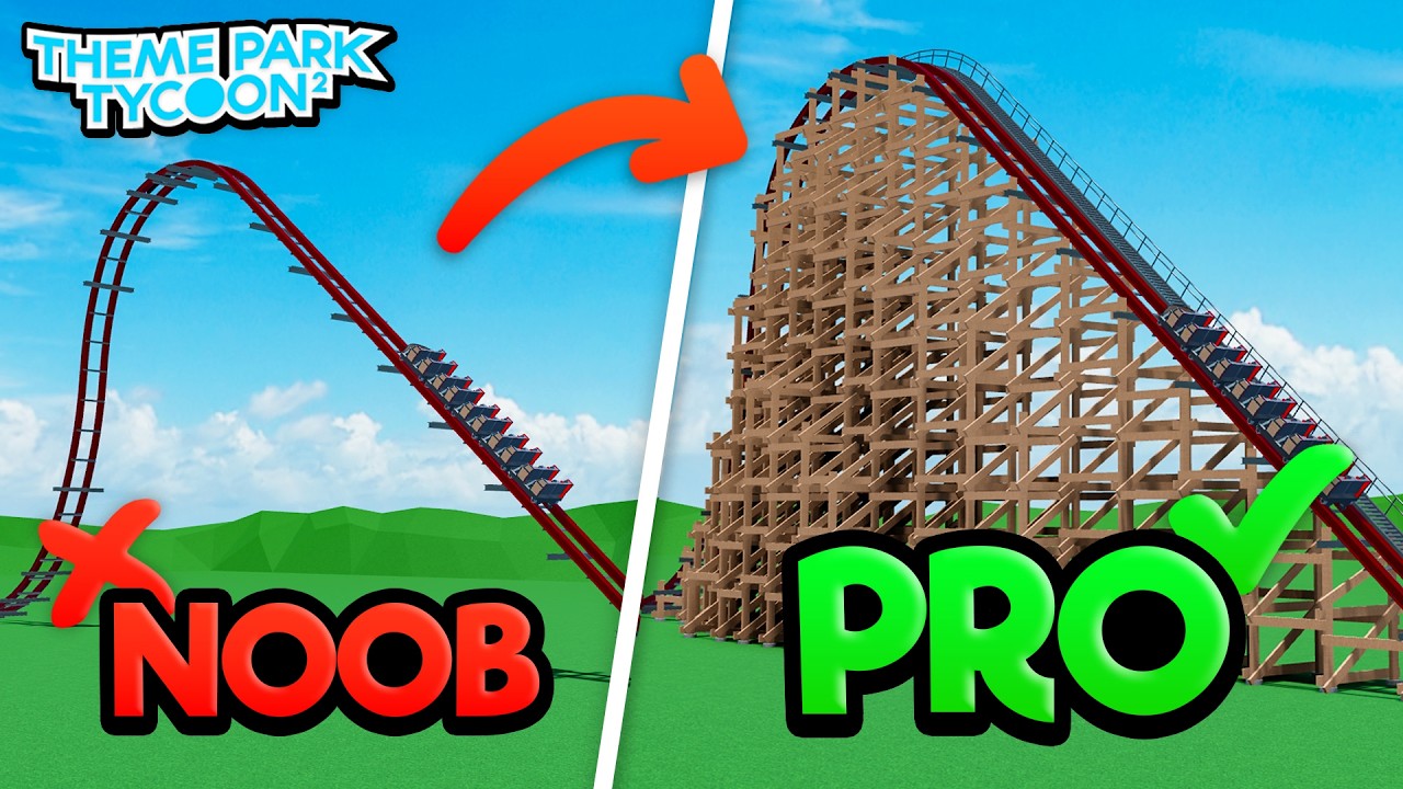 How To Build CUSTOM Hybrid Coaster Supports in Theme Park Tycoon 2!