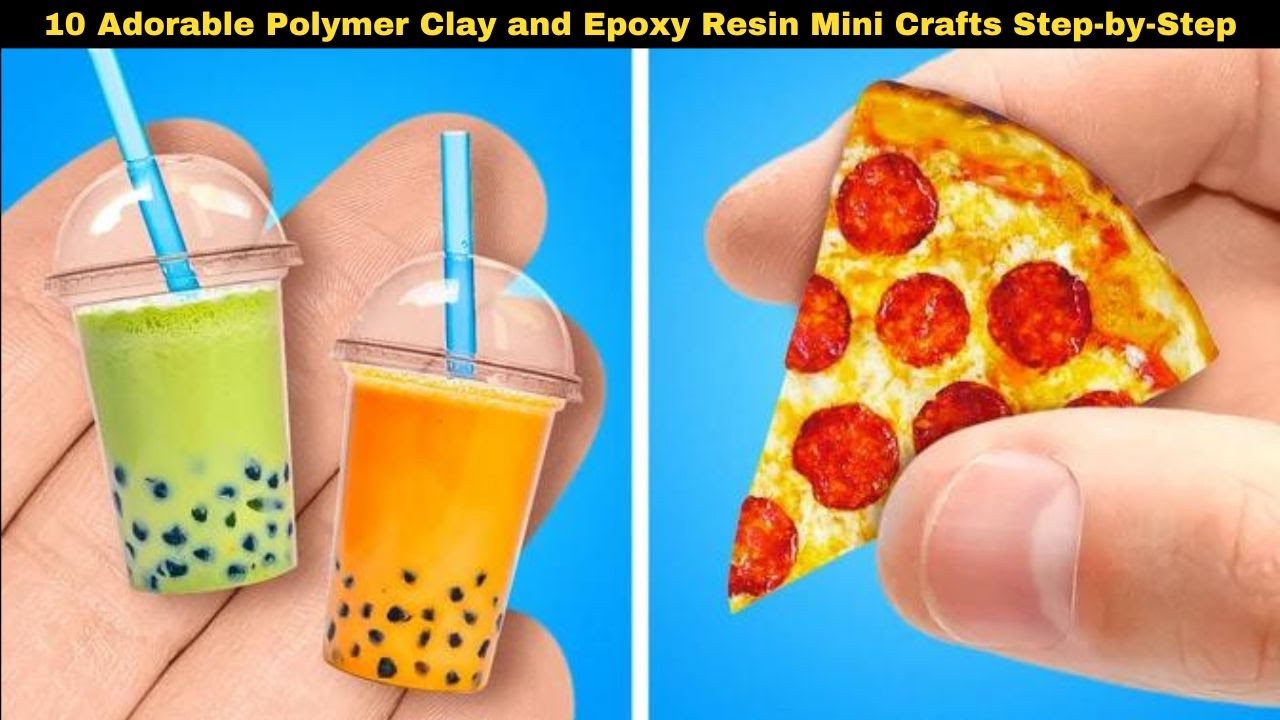 10 Adorable Polymer Clay and Epoxy Resin Mini Crafts Step-by-Step - YouTube
