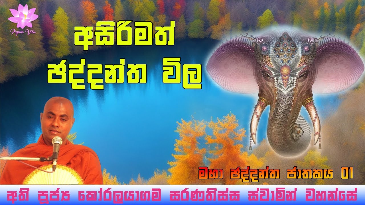 මහා ඡද්දන්ත ජාතකය 1 | Maha Chaddantha Jathakaya 1 | Ven. Koralaygama Saranathissa Thero