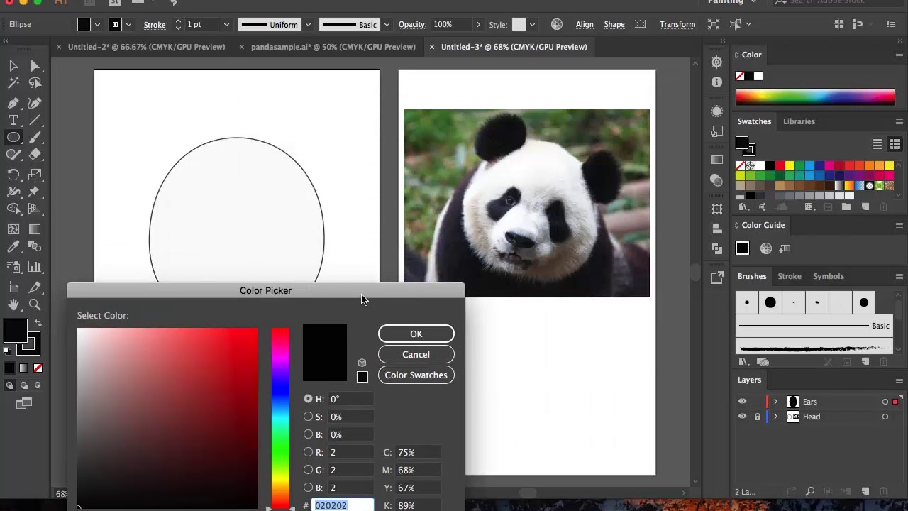 Adobe Illustrator: Using shapes to create original cartoons Pt I - YouTube
