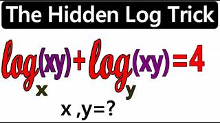 Solving logarithmic Equations | Simplify logₓ(xy) + logᵧ(xy) = 4 | Logarithm Simplification Tricks