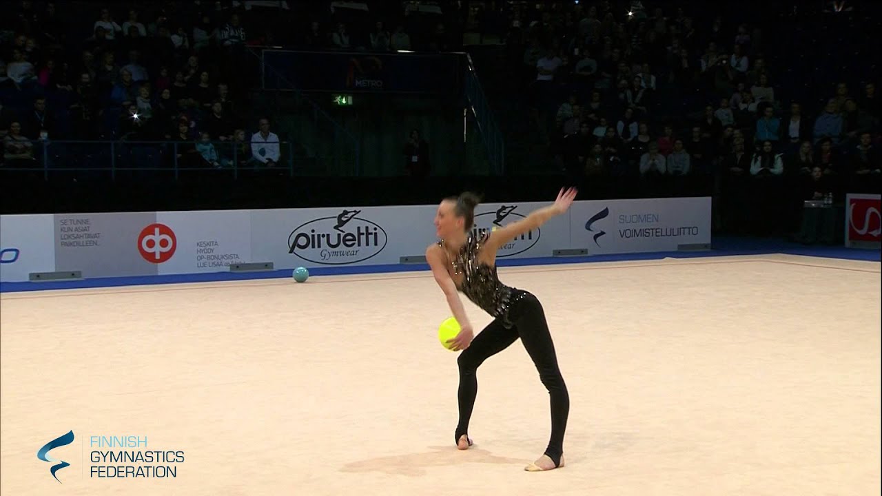Rizatdinova Ganna Ball - Rhythmic Gymnastics World Cup 2016 Espoo