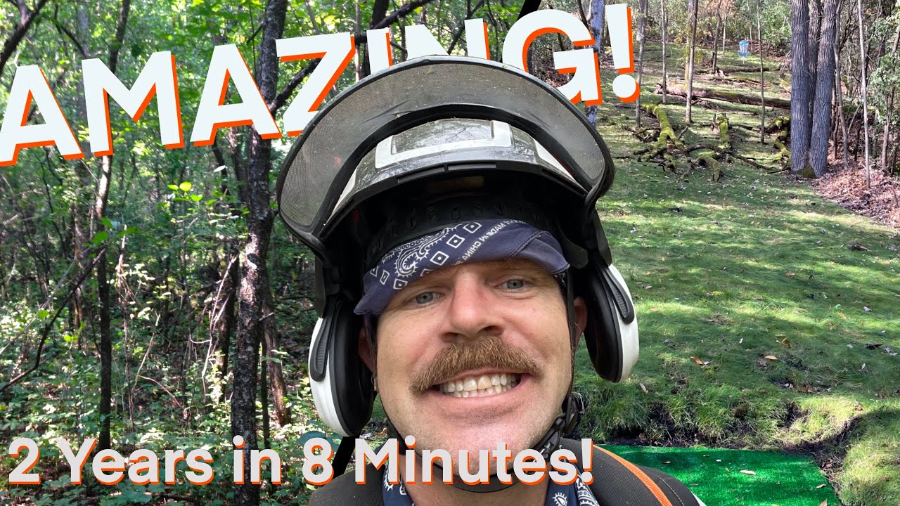 Building A Disc Golf Hole In 8 Minutes 2 Year Timelapse discgolf building-a-disc-golf-hole-in-8-minutes-2-year-timelapse-discgolf