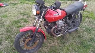Www.tiredironclassics.com 1981 Moto Guzzi V50 500cc vintage barn find motorcycle for sale