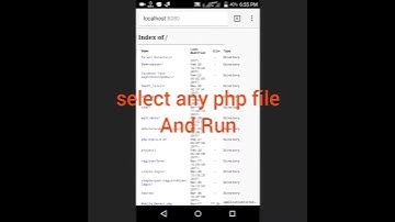 How to Run php files on Android Device