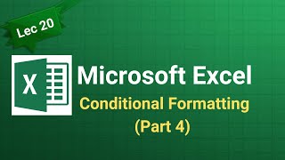 MS Excel Lecture 20 | Conditional Formatting (Part 4) | Advanced Rules | Excel Hindi 2026 Tutorial