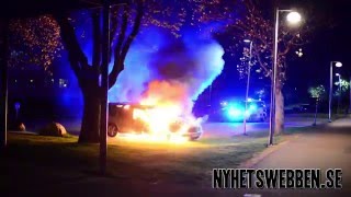 Norrköping Personbil Brann I Navestad