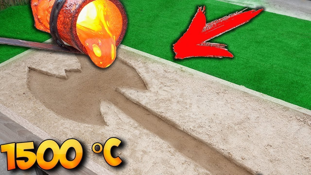 WIKINGER AXT aus KUPFER gießen und SCHUTZHELM zerschlagen.