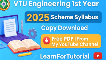  VTU 2025 Scheme | 1st Year Engineering Syllabus PDF Download | LearnforTutorial