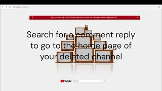 Delete Or Suspend YouTube Channel Ka URL Kaise Nikale . How To Get Deleted ChannelURL #youtube