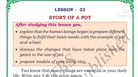 Story of a pot Class 3 EVS full lesson explanation and textbook activities Karnataka state syllabus