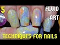 5 Easy Techniques for Fluid Nail Art with Sinful Colors Hypnotic Topcoats | Nail Art Tutorial