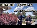 COPS DEMANDS ID BUT I REFUSED Id refusal I don&#39;t answer questions first amendment audit