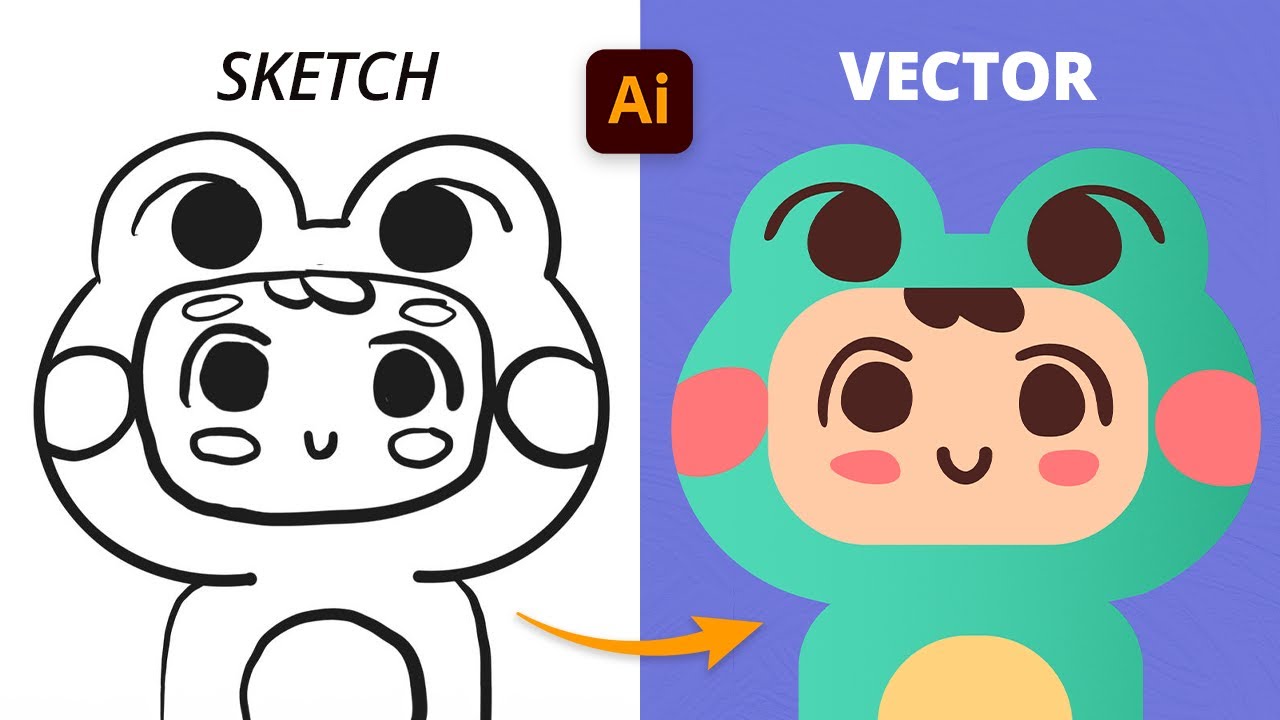 Convert a Sketch into a Vector Illustration (Illustrator Tutorial ...
