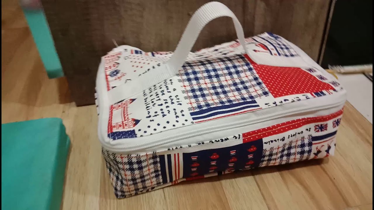 making tupperware bag cara membuat tas bekal mudah ukuran 25x18x6 cm