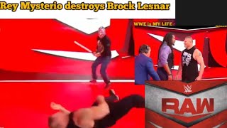 Rey Mysterio destroys Brock Lesnar - WWE RAW 4\/Nov\/2019