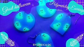 DIY Ghost for halloween 2023 (Late upload)- How to make polymerclay earrings | Easy and for beginner