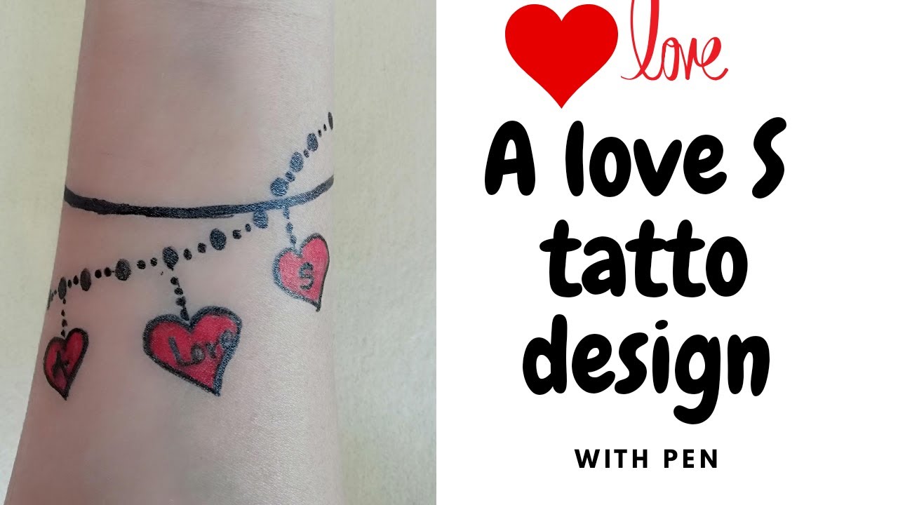 A love S tattoo design - YouTube