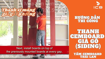 Hướng dẫn thi công thanh xi măng giả gỗ ốp tường (Diamond Lap Siding) | ICB