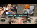 How to wear/ remove contact lenses for beginners | How to clean & store lenses | Lenses collection