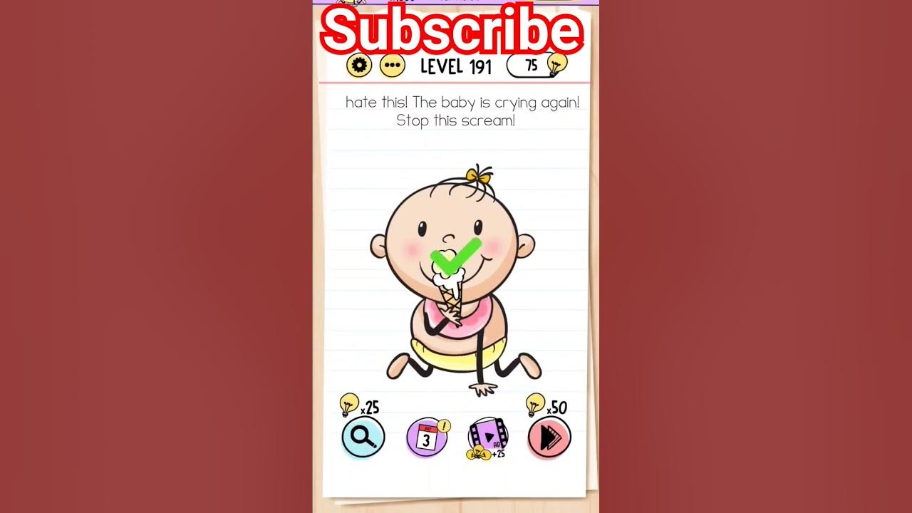 Level 191 | Brain test | again baby is crying #viral #viralshorts #