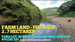 #vlog241 35 PESOS  PER SQM 2.7 HECTARES FARM LAND FOR SALE IN BRGY TANAUAN REAL QUEZON CLOA - TITLE