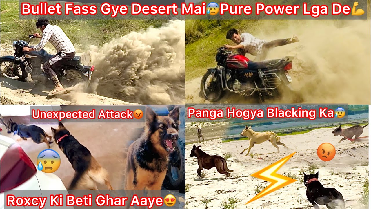 Bullet Fass Gye Desert Mai😰|| Blacking Ka Panga Hogya😡|| Roxcy Ki Beti Ko Dekha Phali Bar😍Ghar Aaye🐶