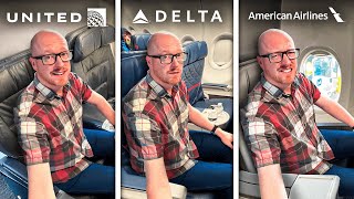 First Class on 3 AIRLINES in 1 Day: Which is America's Best Airline? screenshot 5