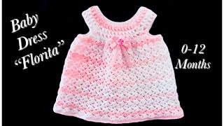 Crochet baby girl dress “Florita” fast and easy for 1-3 months by Crochet for Baby #142 Crochet baby girl dress “Florita” fast and easy for 1-3 months by Crochet for Baby #142