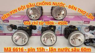 Đèn pin đội đầu thợ lặn | đèn pin 6616 sáng xa 800m , pin 15h | đèn pin đội đầu đi biển screenshot 3