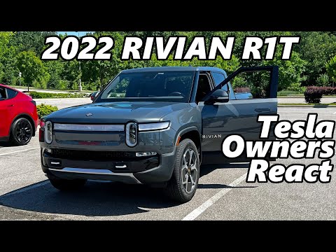 2022 Rivian R1T Close Up Look - Tesla Owners React