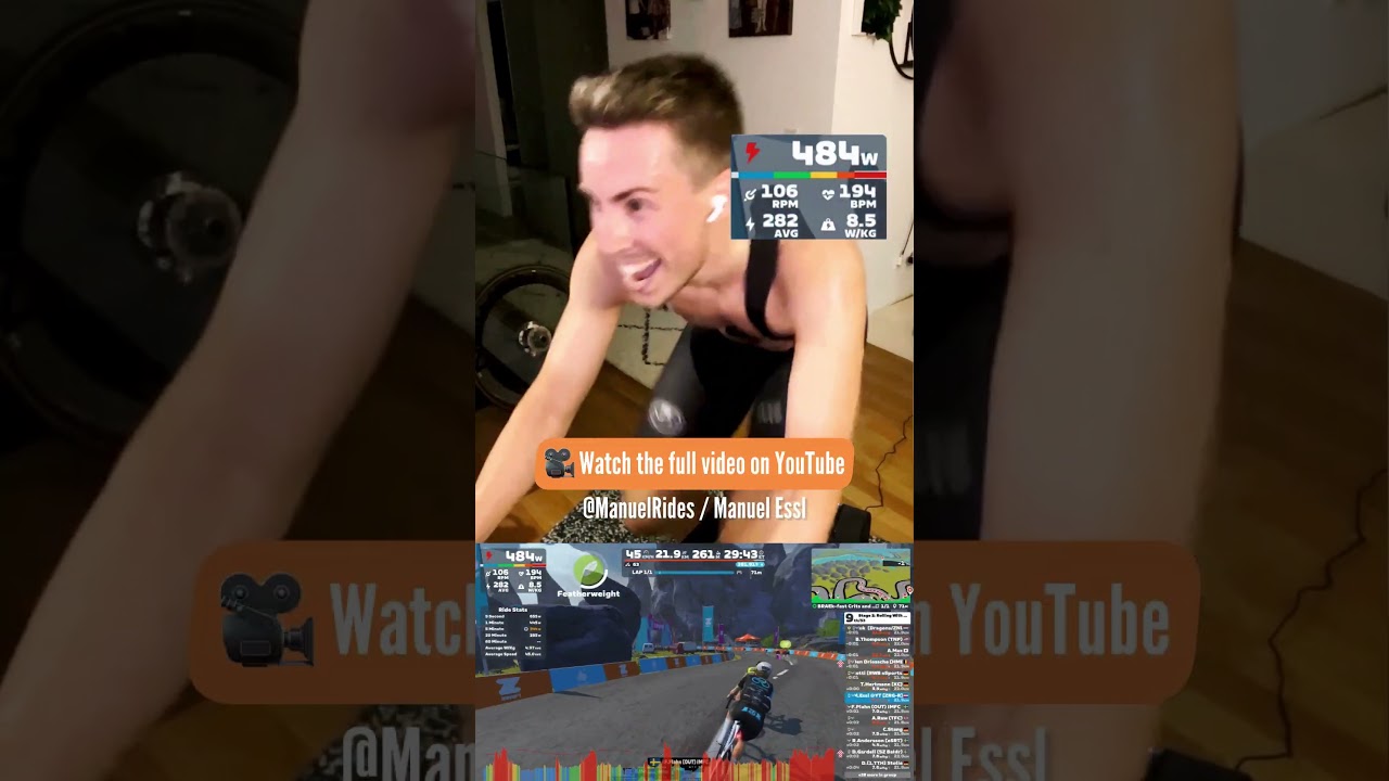 Zwift Uphill Finish After 30min Full Gas 