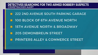 Detectives searching for two armed robbery suspects