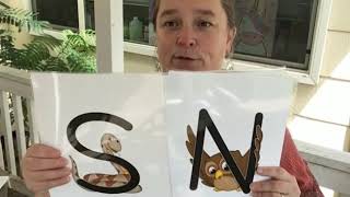 Zoo Phonics Letter sound and signal for Letters N through S