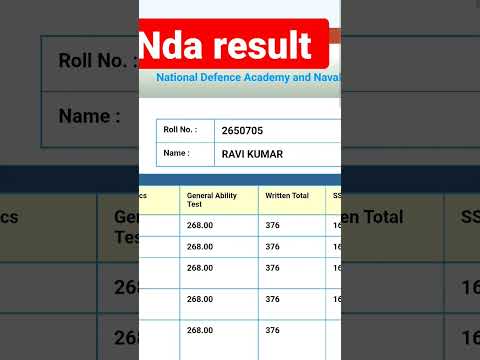 nda result out