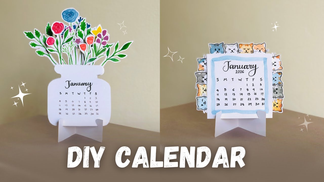DIY calendar | desk calendar | paper craft ideas | desk decor ...