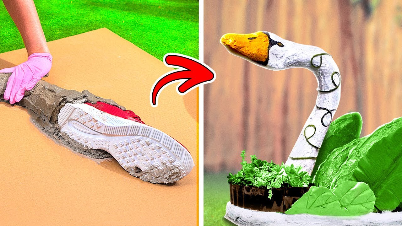 Wow, A Swan in My Garden? 🦢✨ Stunning Cement Crafts You Can Try Today!