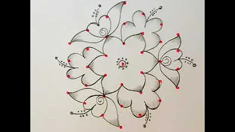 🌹Very Easy and Simple Rangoli Design 7×4🌺🌼7×4 Dot Daily Kolam🌺🌼Pandaga Muggulu🌺🌼Beautiful Rangoli