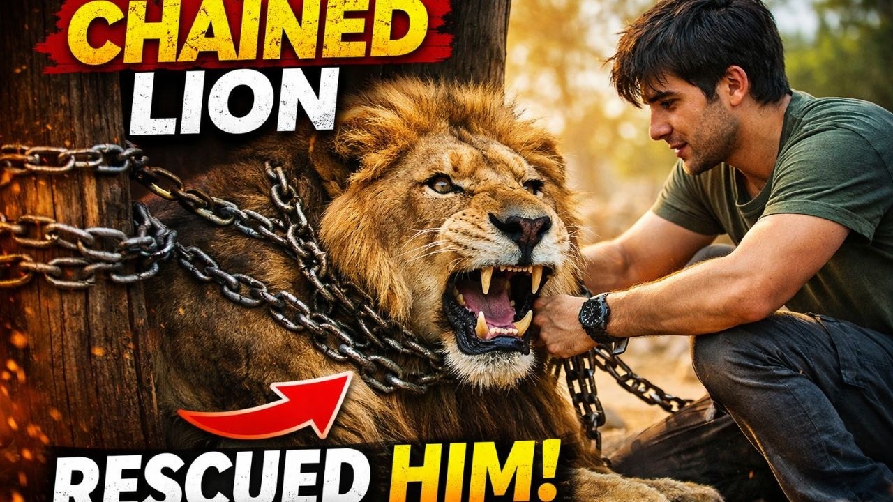 This Lion Was Chained for Years… Then a Boy Changed Everything!”