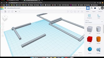 (Tinkercad) 3D designing an adjustable phone stand