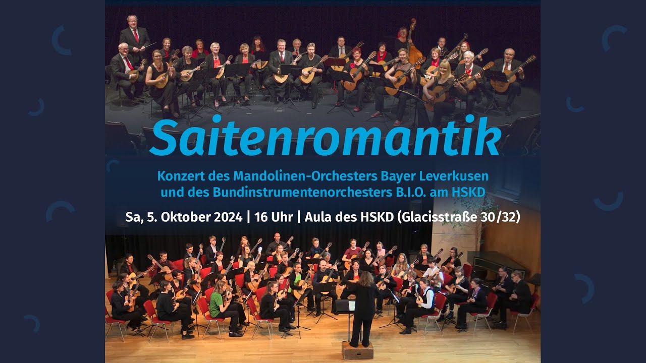 Saitenromantik – Konzert des Mandolinen-Orchesters Bayer Leverkusen und des B.I.O.