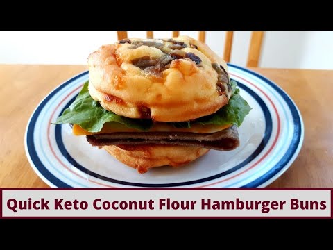 Quick Keto Coconut Flour Hamburger/Sandwich Buns (Gluten Free and No Yeast)