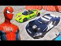 CARROS Esportivos com HOMEM ARANHA e SUPER HERÓIS! Desafio de Super Carros no Aeroporto - IR GAMES