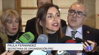 Paula Fernández Viaña - Pacto de gobierno PRC-PSOE en Cantabria - TeleCantabria - 14/01/2020