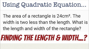 Area of a 24cm².... What is the length and width of the RECTANGLE?