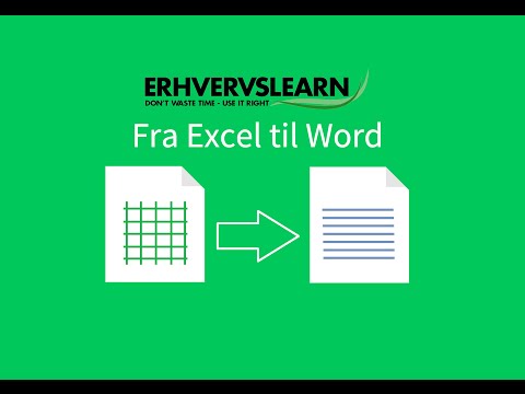 Video: Hvordan Oversette Et Regneark Fra Excel Til Word