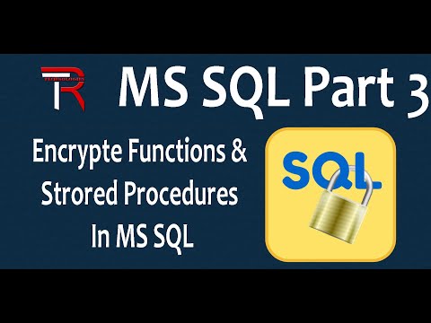 How to Encrypt the SQL server procedure and functions in Tamil?