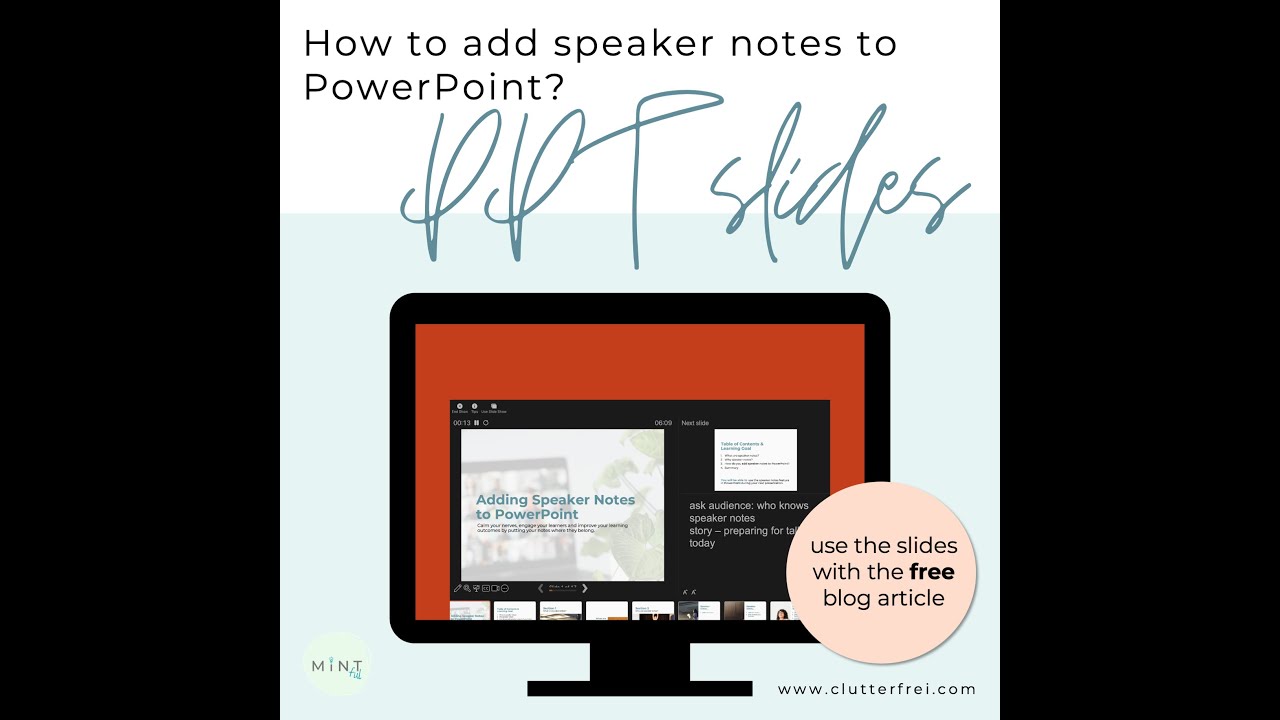 how to add speaker notes to powerpoint - YouTube